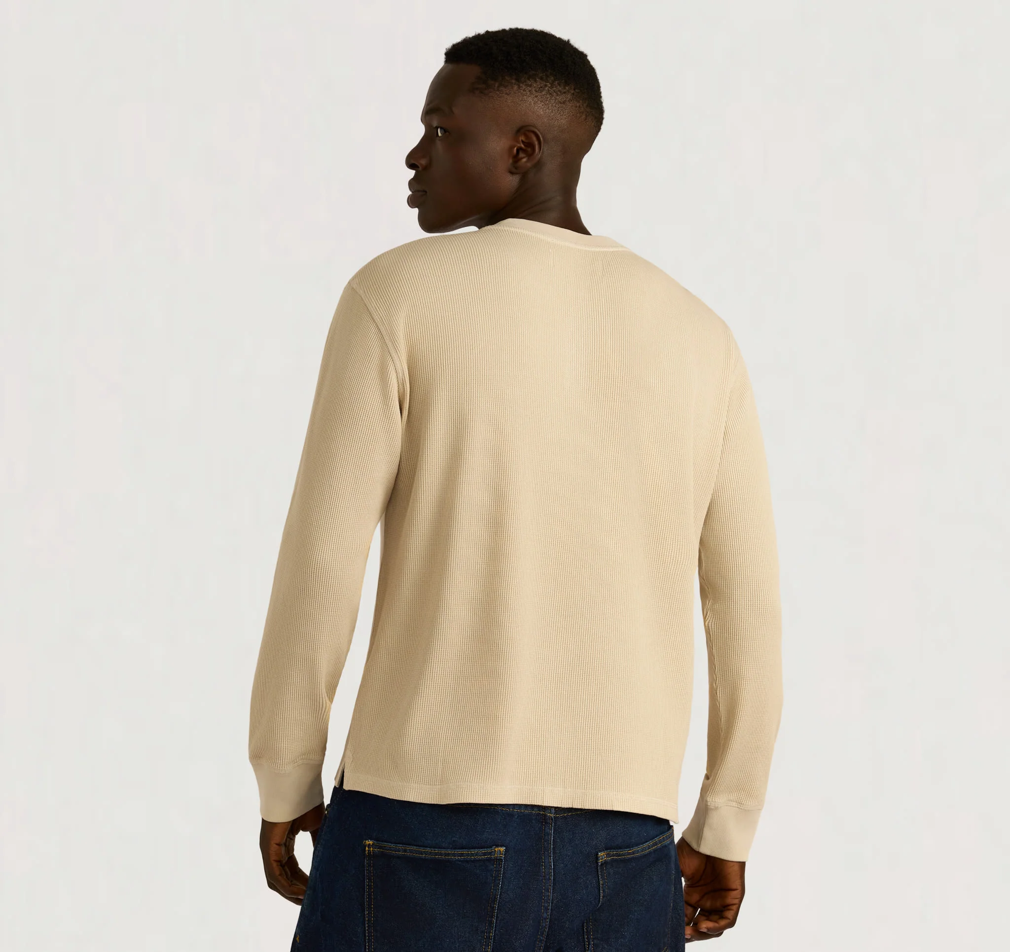 Waffle Henley Long Sleeve - Image 3