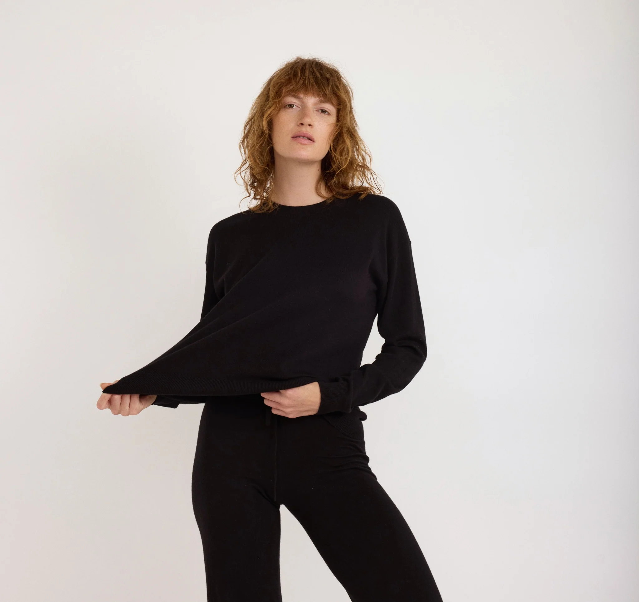 Soft Knit Boxy Crewneck Sweater - Image 3