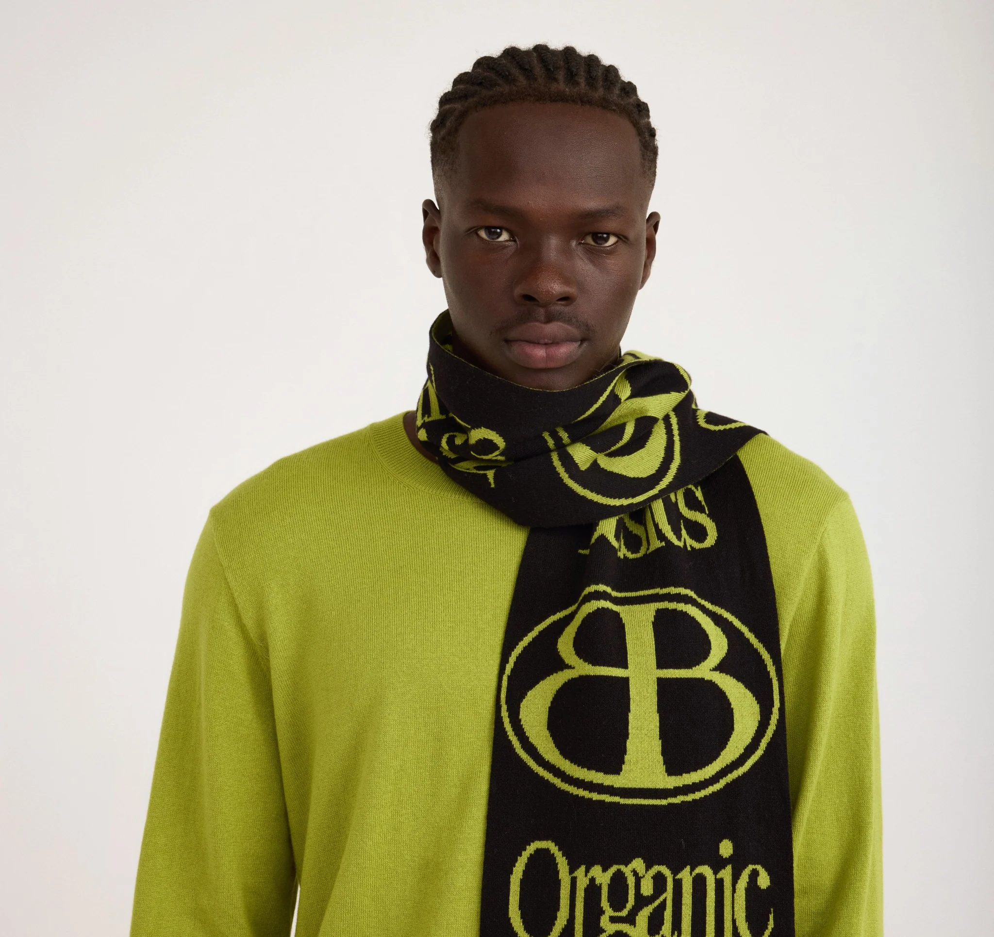 Soft Knit Jacquard Scarf - Image 4