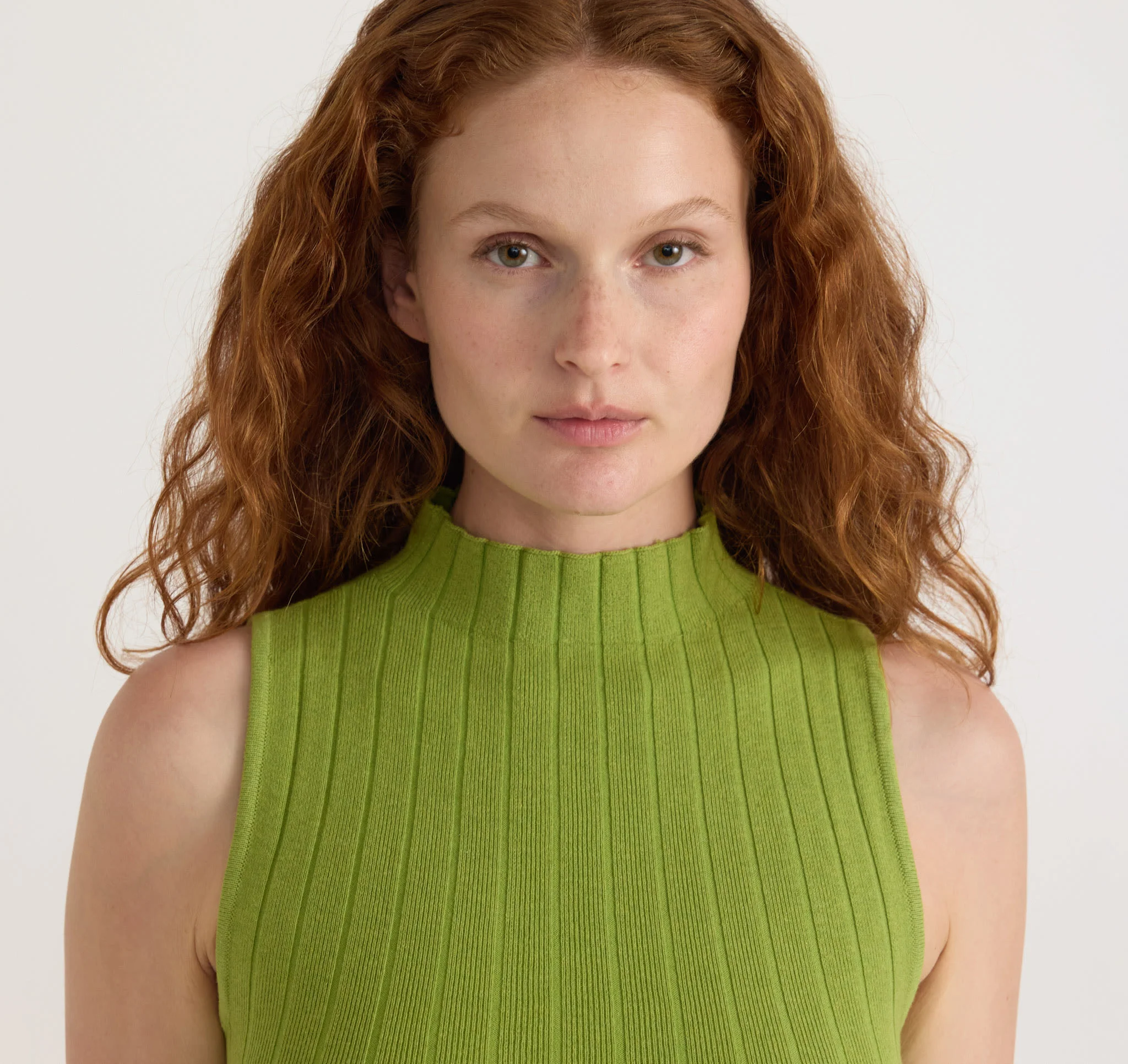 Soft Knit Rib Mock Neck Dress - Image 5