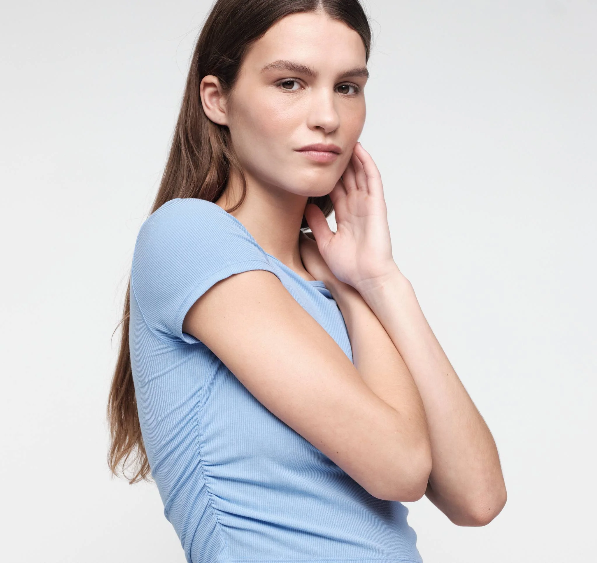 Active Rib Ruched Tee - Image 3