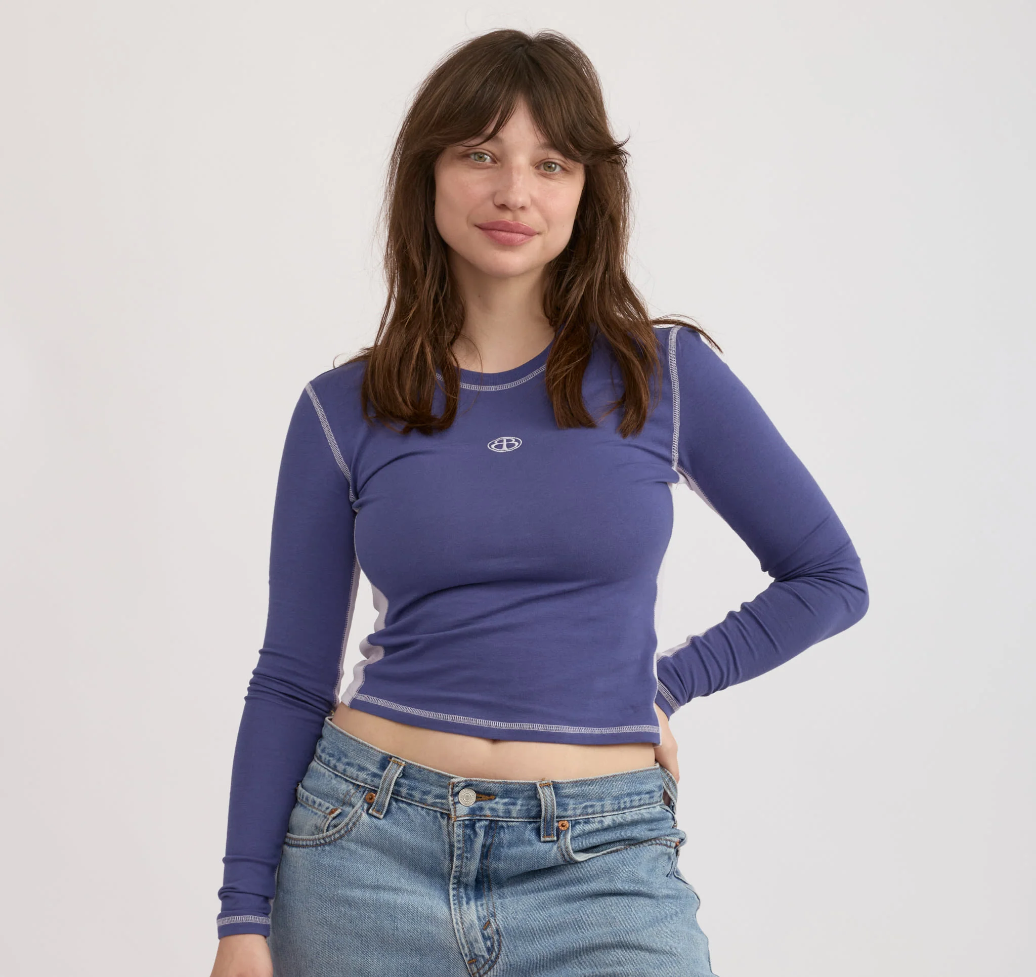 Core Icon Panel Long Sleeve Tee