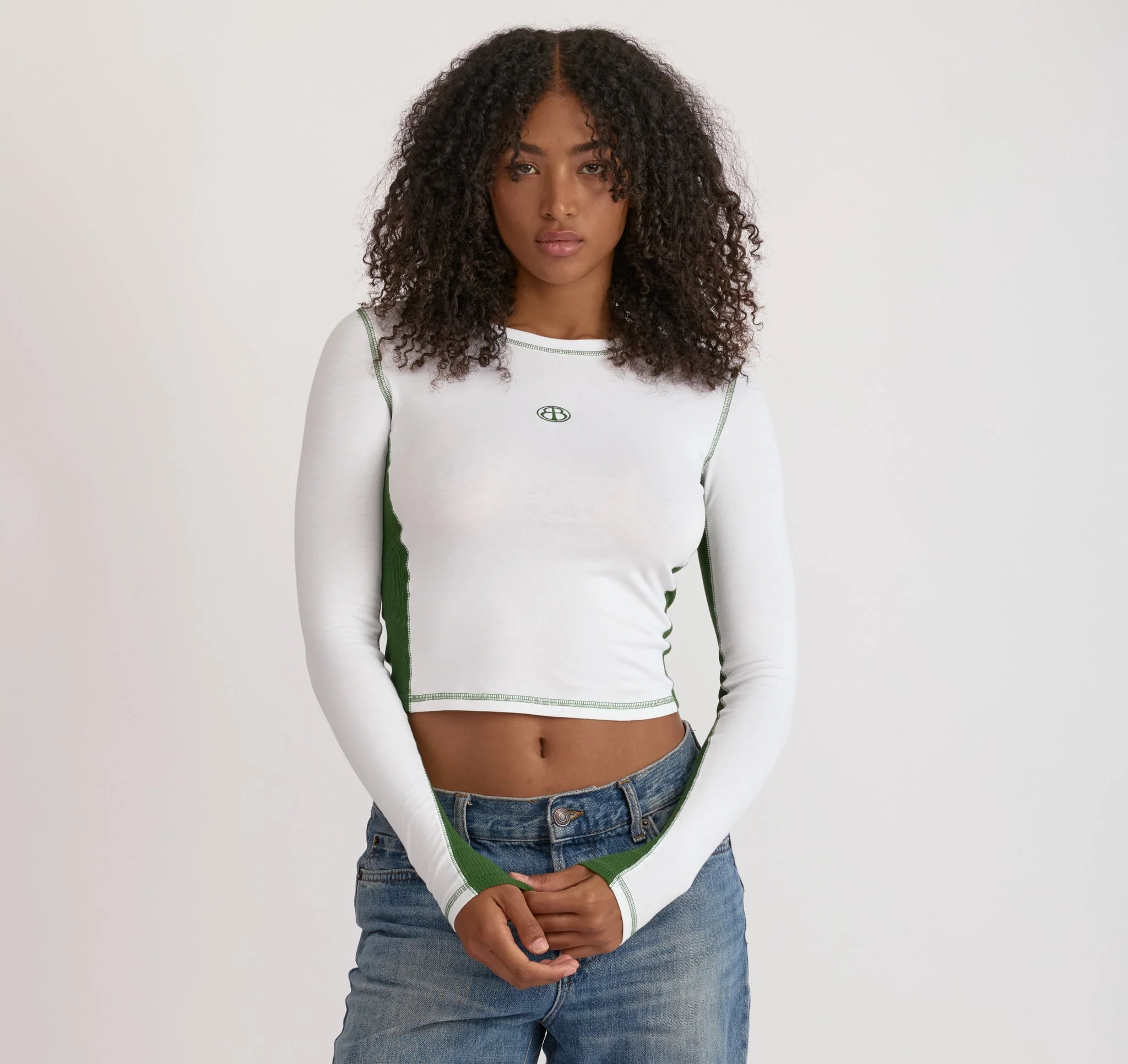 Core Icon Panel Long Sleeve Tee