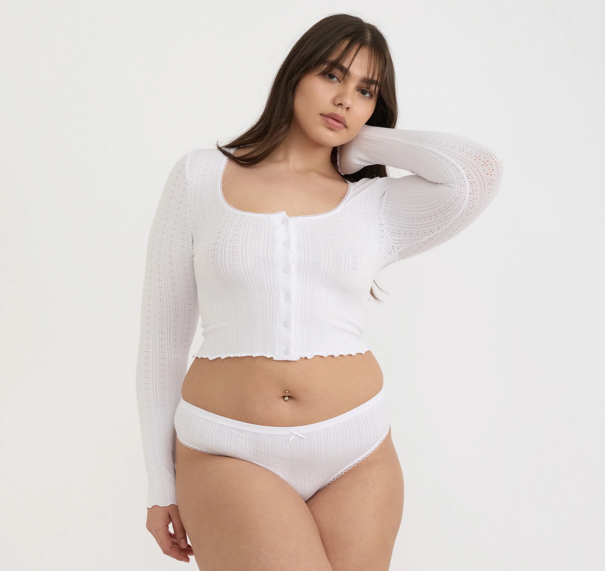 Pointelle Cardigan