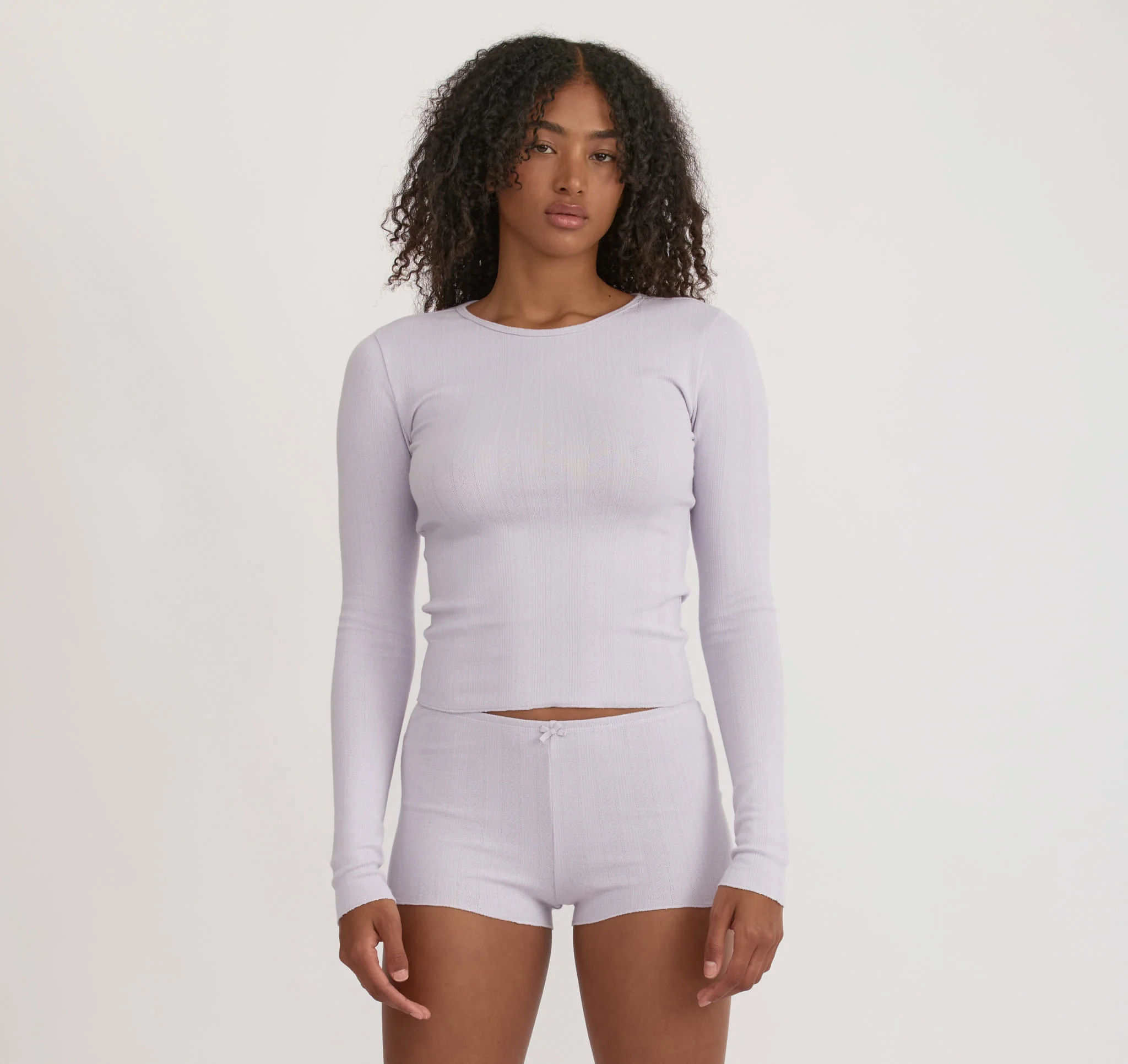 Pointelle Long Sleeve Tee