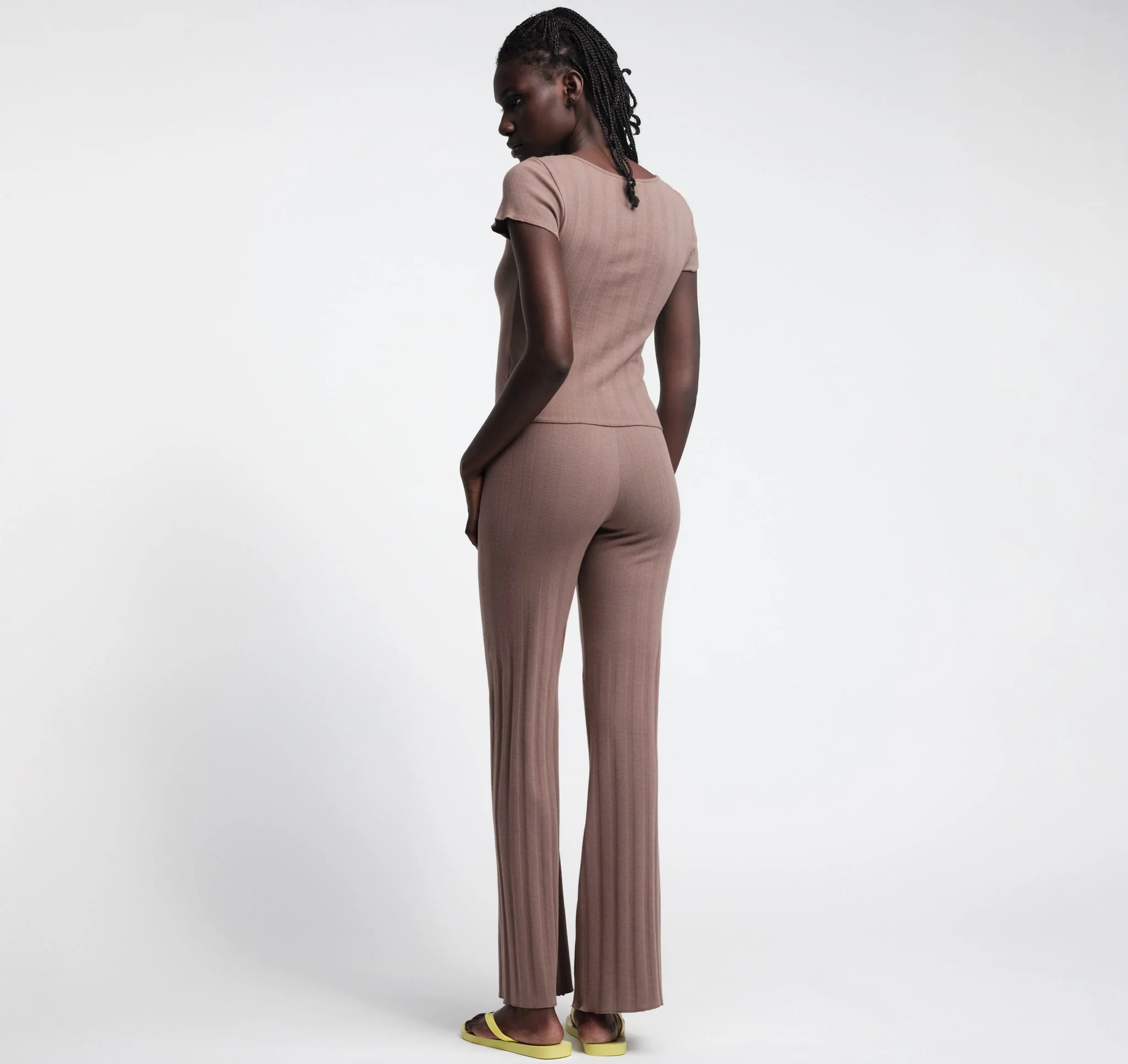 Pointelle Straight Leg Pants - Image 3