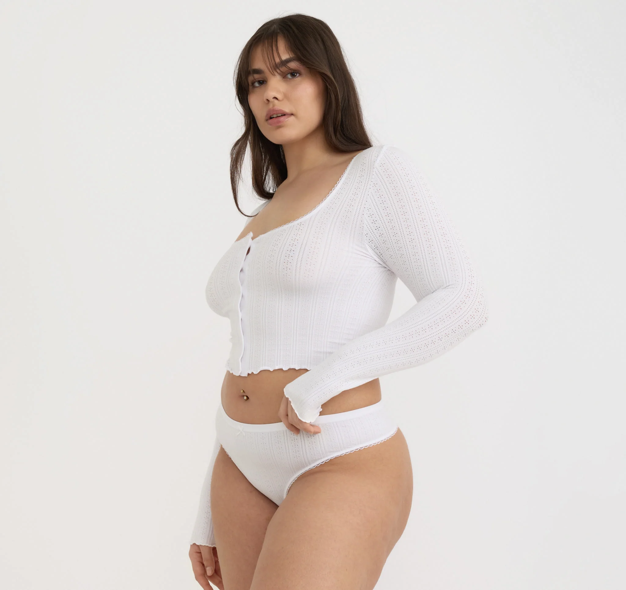 Pointelle Thong