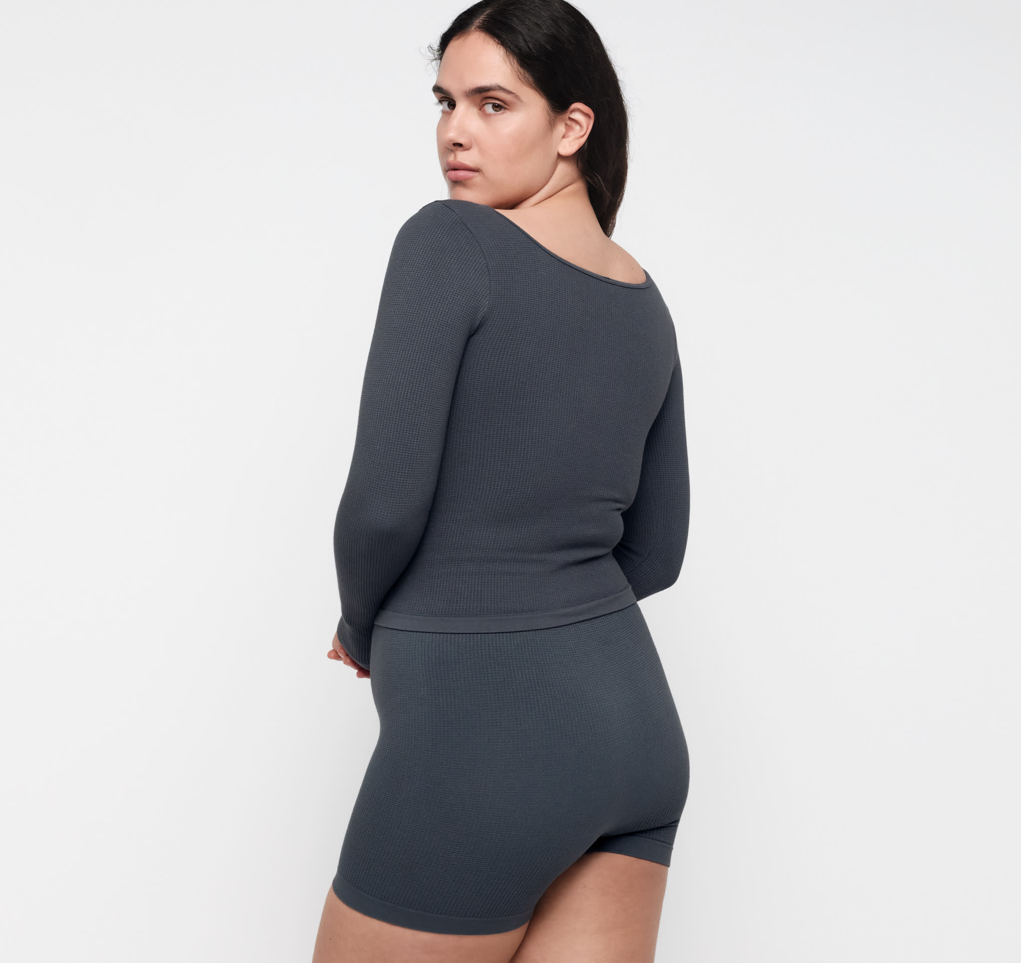 Seamless Waffle Long Sleeve Tee - Image 3