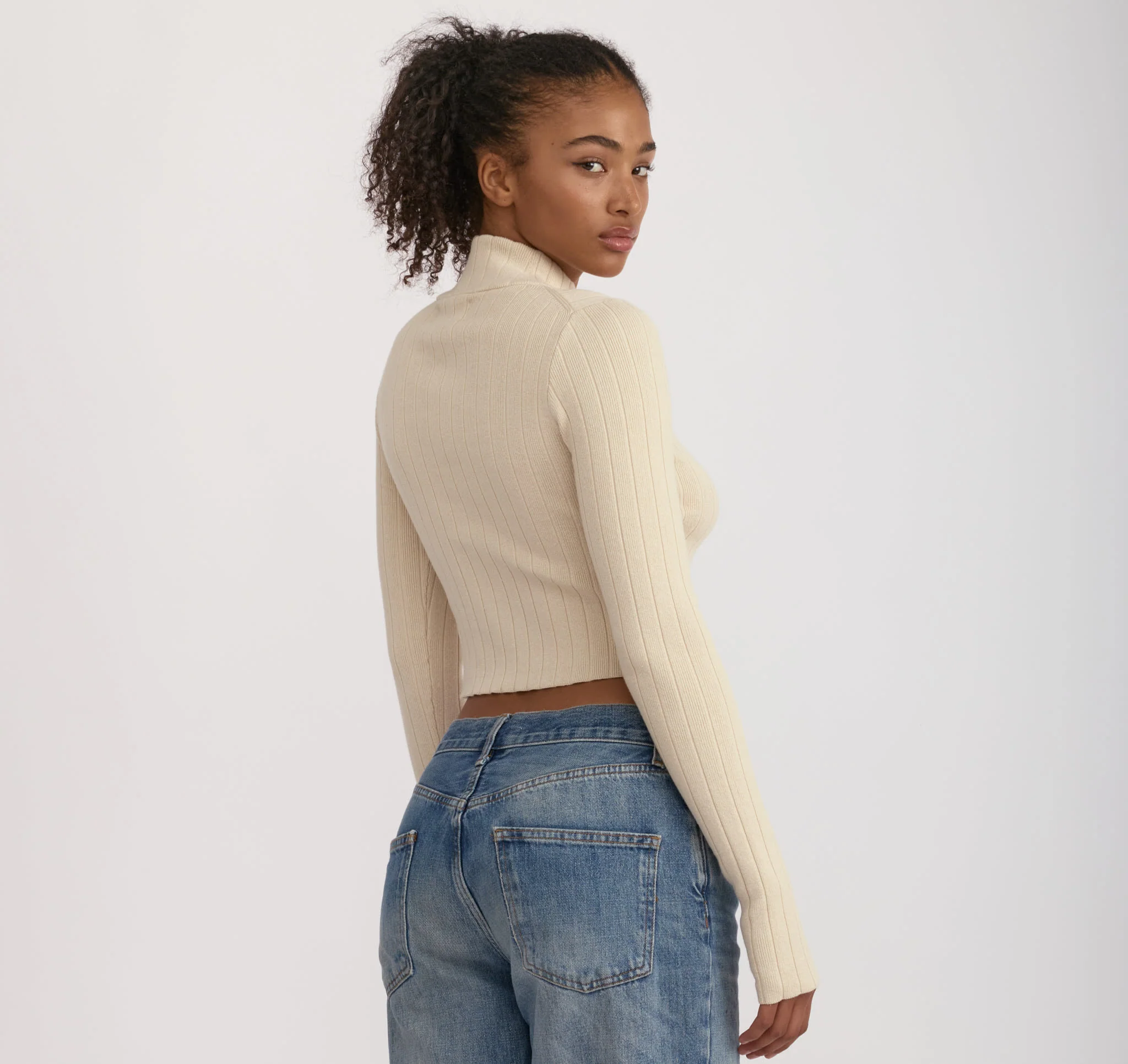 Soft Knit Rib Track Jacket - Image 3