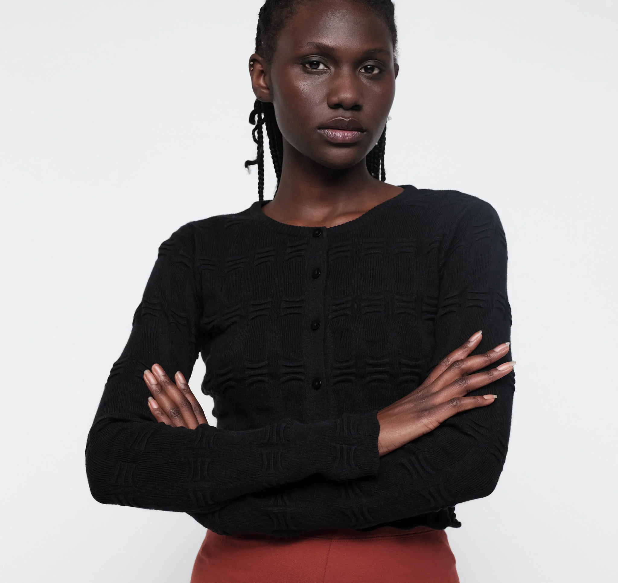 Soft Knit Textured Cardigan - Image 2